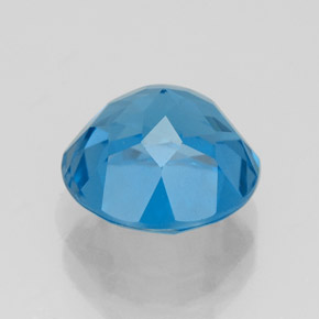Topazio naturale blu da 3,75 ct, taglio rotondo, VVS