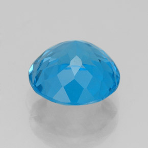 Topazio naturale blu da 3,57 ct, taglio rotondo, VVS