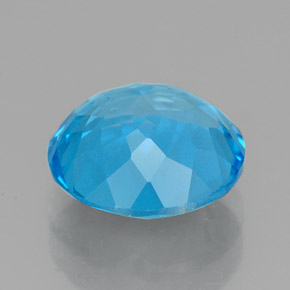 Topazio naturale blu da 3,45 ct, taglio rotondo, VVS