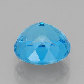 Topazio naturale blu da 2,91 ct, taglio rotondo, VS