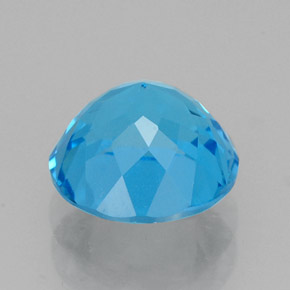 Topazio naturale blu da 2,65 ct, taglio rotondo, VVS