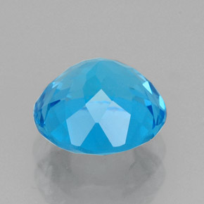 Topazio naturale blu da 2,44 ct, taglio rotondo, VVS
