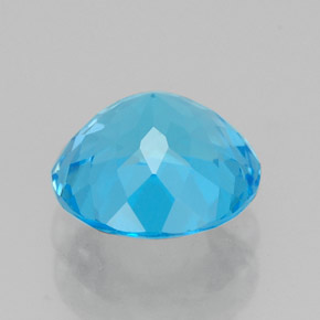 Topazio naturale blu da 2,34 ct, taglio rotondo, VS