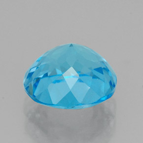 Topazio naturale blu da 2,48 ct, taglio rotondo, VVS