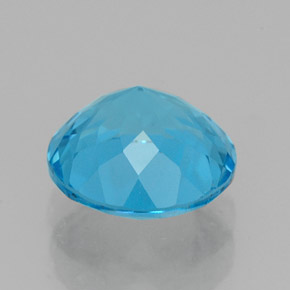 Topazio naturale blu da 2,39 ct, taglio rotondo, VVS
