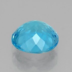 Topazio naturale blu da 2,32 ct, taglio rotondo, VVS