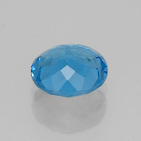 Topazio naturale blu da 2,14 ct, taglio rotondo, VVS-VS