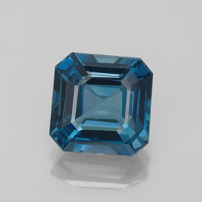 Topazio naturale blu da 2,89 ct, taglio smeraldo, VVS-VS