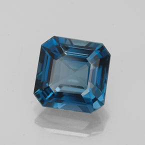 Topazio naturale blu da 2,89 ct, taglio smeraldo, VVS-VS
