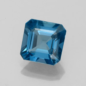 Topazio naturale blu da 2,62 ct, taglio smeraldo, VS