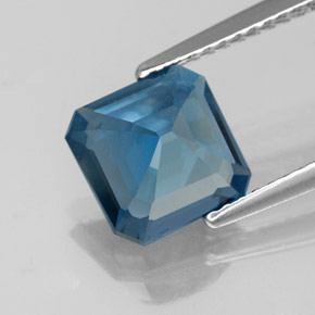 Topazio naturale blu da 2,62 ct, taglio smeraldo, VS