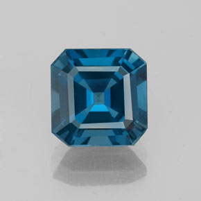Topazio naturale blu da 2,41 ct, taglio smeraldo, VVS
