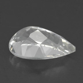 Topazio naturale bianco da 3,60 ct, taglio a pera, VVS-VS