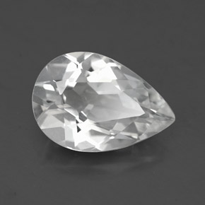 Topazio naturale bianco da 3,36 ct, taglio a pera, VVS