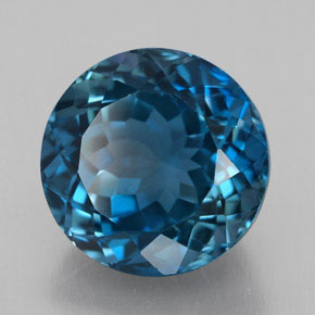 Topazio naturale blu da 3,75 ct, taglio rotondo, VVS-VS