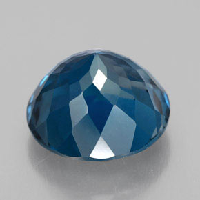 Topazio naturale blu da 3,75 ct, taglio rotondo, VVS-VS