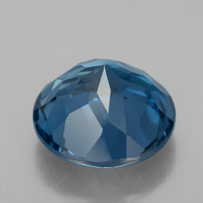 Topazio naturale blu da 3,44 ct, taglio rotondo, VS