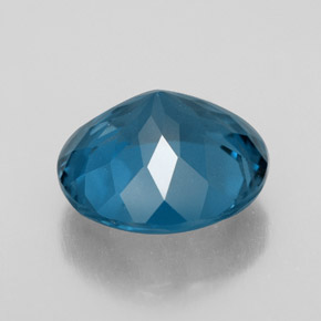Topazio naturale blu da 3,25 ct, taglio rotondo, VVS-VS