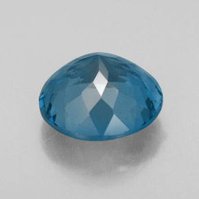 Topazio naturale blu da 3,43 ct, taglio rotondo, VVS-VS