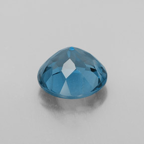 Topazio naturale blu da 3,35 ct, taglio rotondo, VVS