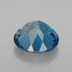 Topazio naturale blu da 3,30 ct, taglio rotondo, VVS