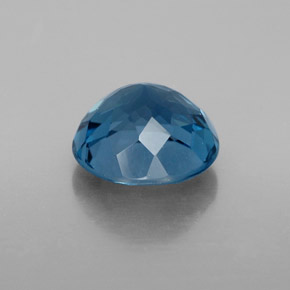 Topazio naturale blu da 3,49 ct, taglio rotondo, VVS