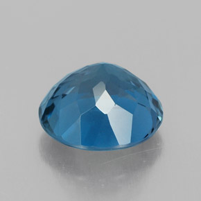 Topazio naturale blu da 3,32 ct, taglio rotondo, VVS