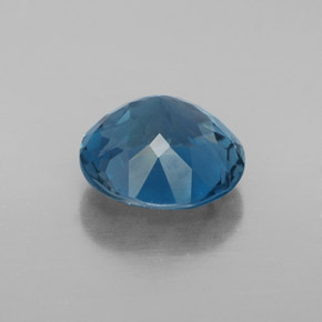 Topazio naturale blu da 3,20 ct, taglio rotondo, VVS-VS