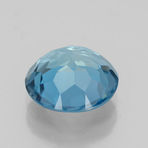 Topazio naturale blu da 2,58 ct, taglio rotondo, VVS