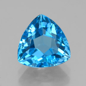 Topazio naturale blu da 3,24 ct, trillion, VVS-VS