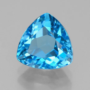 Topazio naturale blu da 3,24 ct, trillion, VVS-VS