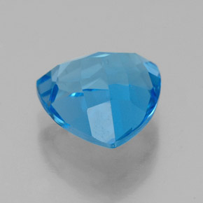 Topazio naturale blu da 3,24 ct, trillion, VVS-VS