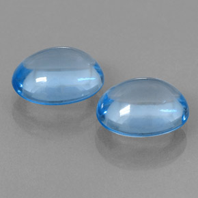Topazio naturale blu da 7,62 ct, taglio ovale, trasparente