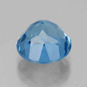 Topazio naturale blu da 4,14 ct, taglio rotondo, VVS