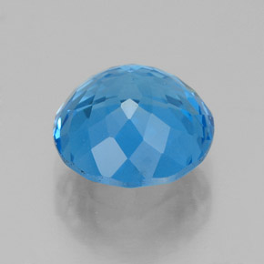 Topazio naturale blu da 3,72 ct, taglio rotondo, SI