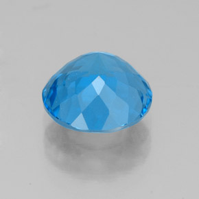 Topazio naturale blu da 2,54 ct, taglio rotondo, VS