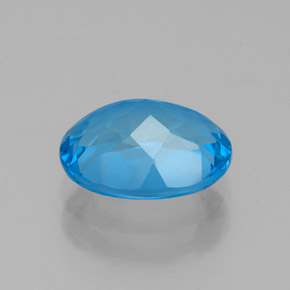 Topazio naturale blu da 2,17 ct, taglio ovale, VVS