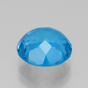 Topazio naturale blu da 3,14 ct, taglio rotondo, VVS
