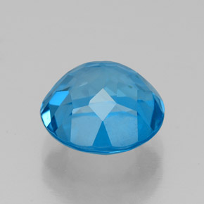 Topazio naturale blu da 3,50 ct, taglio rotondo, VVS