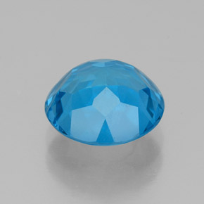 Topazio naturale blu da 2,90 ct, taglio rotondo, VVS