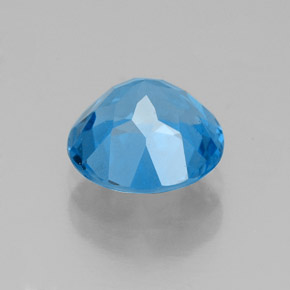 Topazio naturale blu da 2,28 ct, taglio rotondo, VVS