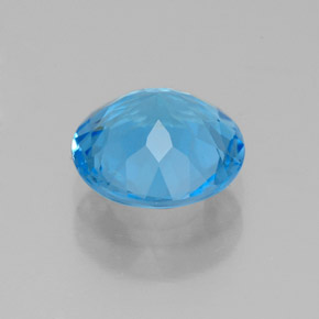 Topazio naturale blu da 2,07 ct, taglio rotondo, VS-SI