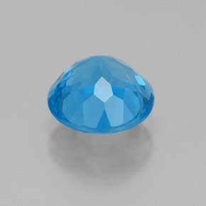 Topazio naturale blu da 2,14 ct, taglio rotondo, VVS