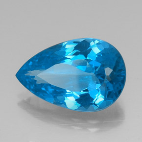 Topazio naturale blu da 9,25 ct, taglio a pera, VVS