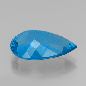 Topazio naturale blu da 9,25 ct, taglio a pera, VVS