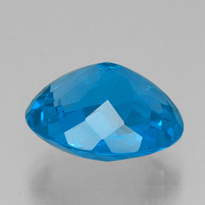 Topazio naturale blu da 11,31 ct, taglio ovale, VVS