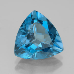 Topazio naturale blu da 5,58 ct, trillion, VVS