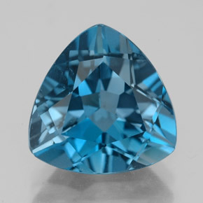 Topazio naturale blu da 6,63 ct, trillion, VVS