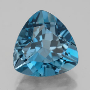 Topazio naturale blu da 6,63 ct, trillion, VVS