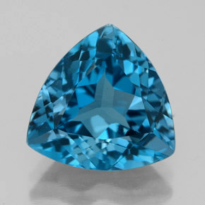 Topazio naturale blu da 6,69 ct, trillion, VVS